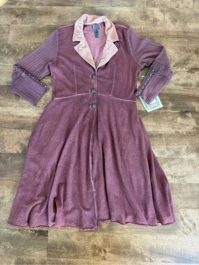 Aratta About Heaven Burgundy Boho Coat Size M NWT